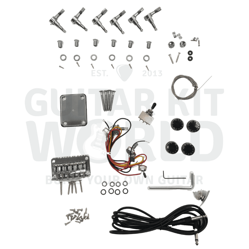 Alder TE Guitar Kit w/ Ebony fretboard