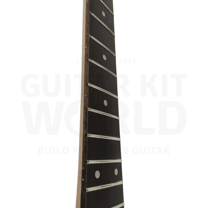 Ash ST style guitar kit with Flame Maple Veneer, Maple Skunk Stripe Neck