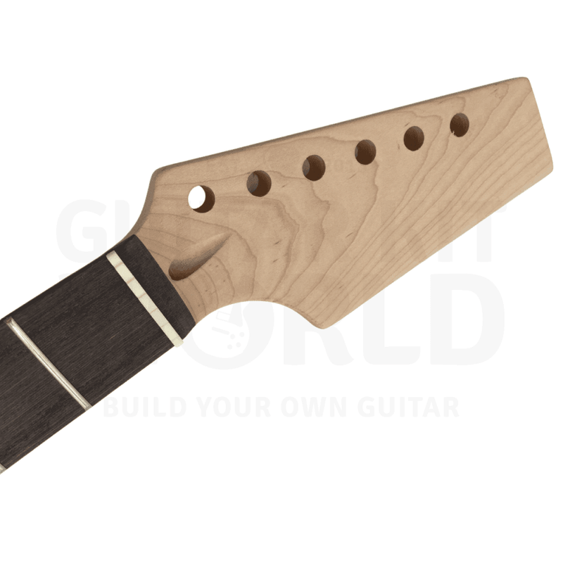 Ash TE Guitar Kit w/ Flame Maple Veneer, Skunk Stripe Maple Neck