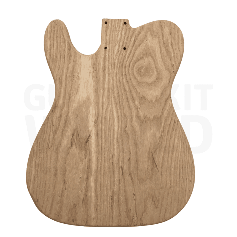 Ash TE Guitar Kit w/ Flame Maple Veneer, Skunk Stripe Maple Neck