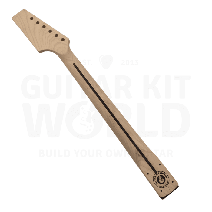 Ash TE Guitar Kit w/ Flame Maple Veneer, Skunk Stripe Maple Neck