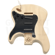 Basswood ST style guitar kit with Maple Neck and Fretboard, Chrome Hardware