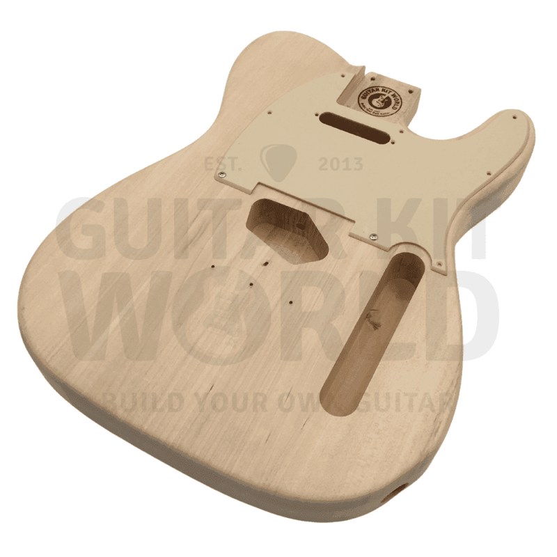 Basswood TE Guitar Kit w/ Maple Neck, Chrome Hardware