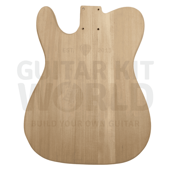 Basswood TE Guitar Kit w Maple Neck Chrome Hardware