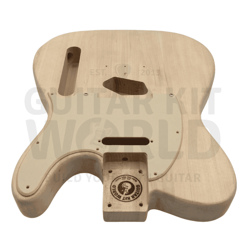 Basswood TE Guitar Kit w/ Maple Neck, Chrome Hardware