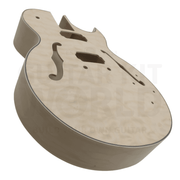 E175 Hollow Body Guitar Kit w/ Gold Hardware, Pearl White Inlays