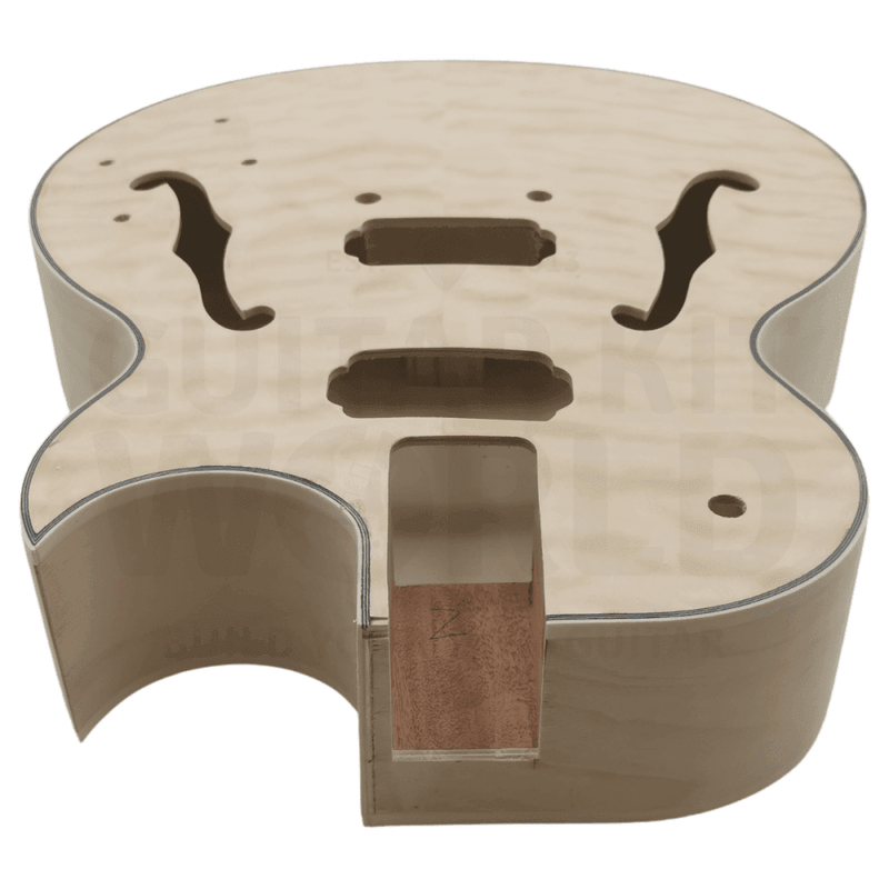 E175 Hollow Body Guitar Kit w/ Gold Hardware, Pearl White Inlays