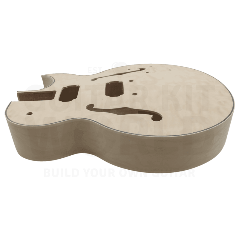 E175 Hollow Body Guitar Kit w/ Gold Hardware, Pearl White Inlays