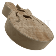 E175 Hollow Body Guitar Kit w/ Spalted Maple Veneer, Chrome Hardware