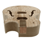 E175 Hollow Body Guitar Kit w/ Spalted Maple Veneer, Chrome Hardware