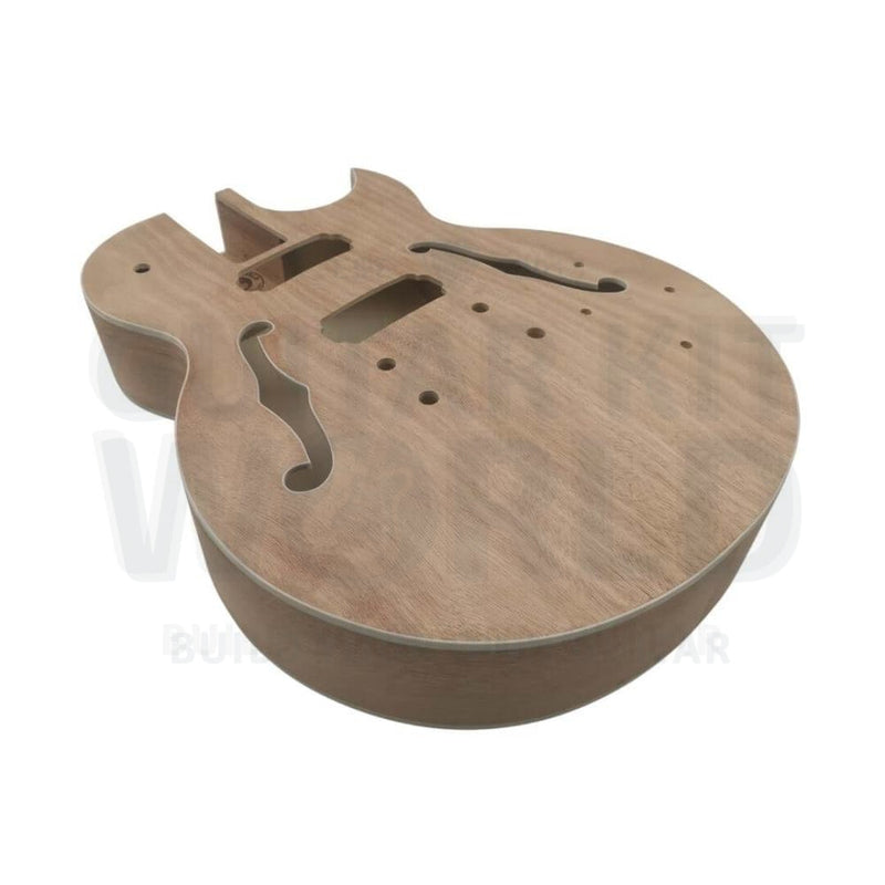 E175 Semi-Hollow Guitar Kit w/ 7-Strings, Mahogany Body, Ebony Fretboard