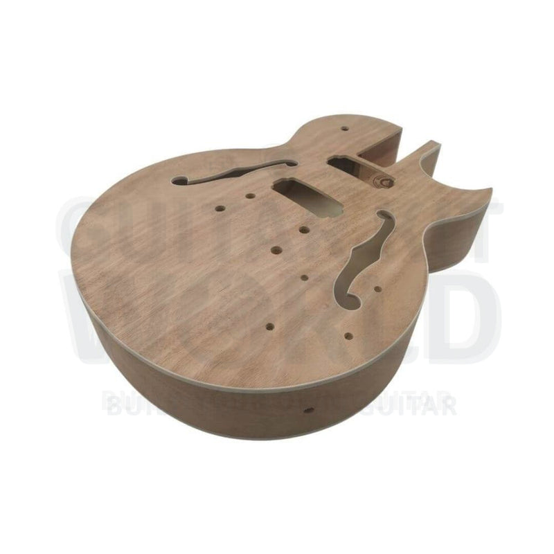 E175 Semi-Hollow Guitar Kit w/ 7-Strings, Mahogany Body, Ebony Fretboard