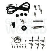 Mahogany body V-style Guitar Kit with Maple Neck, White Pearl Trapezoid Inlays - Guitar Kit World