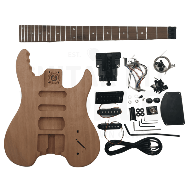 Headless Mahogany Body Guitar Kit w Rosewood Fretboard
