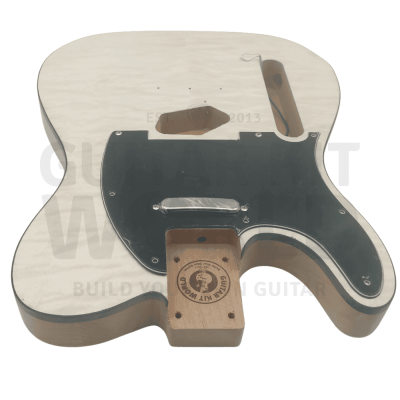 Lefty Alder TE Guitar Kit w/ Quilt Maple Veneer