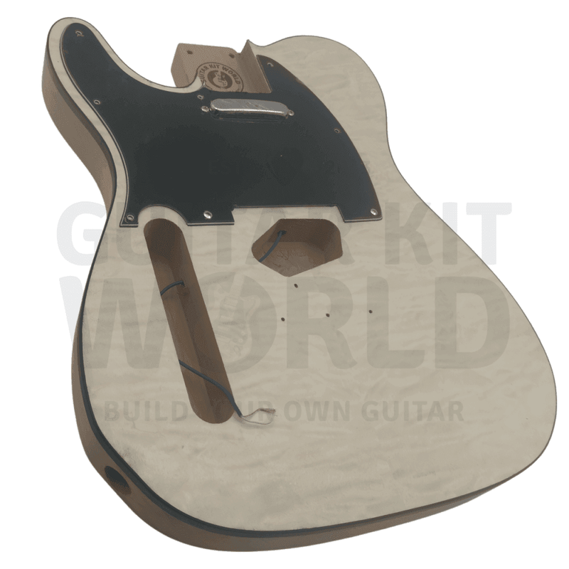 Lefty Alder TE Guitar Kit w/ Quilt Maple Veneer