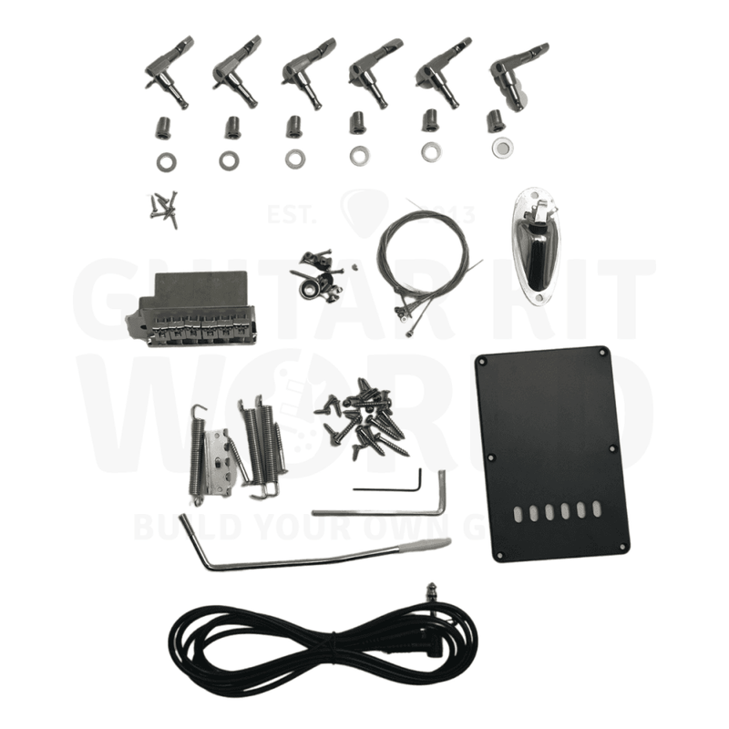 Lefty Ash body ST style guitar kit with Rosewood Fretboard