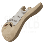Lefty Ash body ST style guitar kit with Rosewood Fretboard