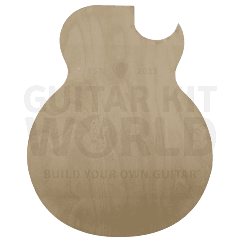 Lefty E175 Hollow Body Guitar Kit w/ F-Holes, Florentine-style Single Cutaway, Quilted Maple Veneer