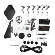 Lefty LP Guitar Kit with Flame Maple Veneer, Chrome Hardware