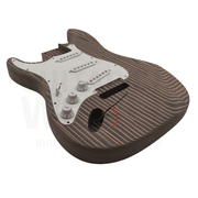 Lefty ST Zebrawood Guitar Kit with Chrome Hardware