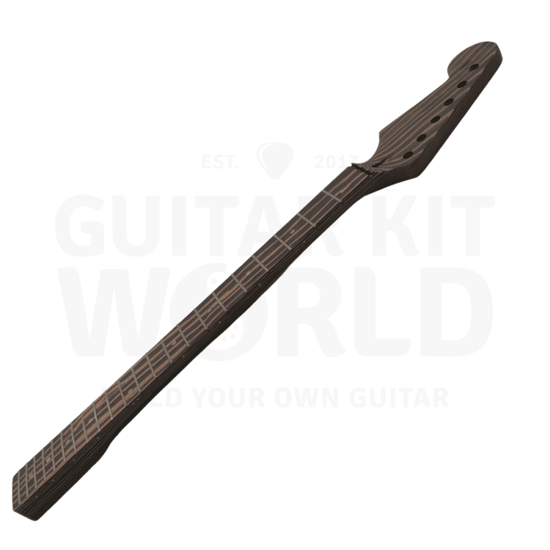 Lefty ST Zebrawood Guitar Kit with Chrome Hardware