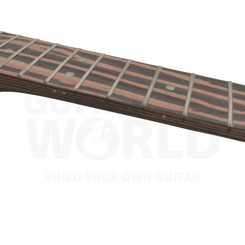 Lefty ST Zebrawood Guitar Kit with Chrome Hardware