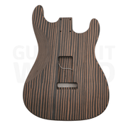 Lefty ST Zebrawood Guitar Kit with Chrome Hardware