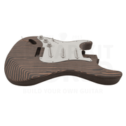 Lefty ST Zebrawood Guitar Kit with Chrome Hardware