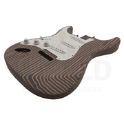 Lefty ST Zebrawood Guitar Kit with Chrome Hardware