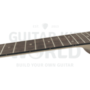 LP F-Holes Semi-Hollow Basswood Guitar Kit with Spalted Maple Veneer, Dot Imitation Abalone Inlays