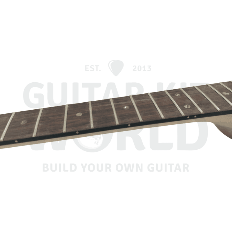 LP F-Holes Semi-Hollow Basswood Guitar Kit with Spalted Maple Veneer, Dot Imitation Abalone Inlays