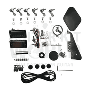 LP Guitar Kit with Spalted Maple Veneer, Chrome Hardware