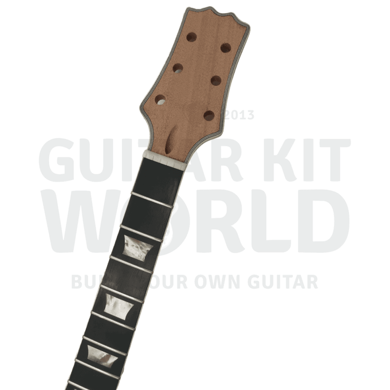 LP style Semi-Hollow Guitar Kit with Trapezoid Pearl White Inlays