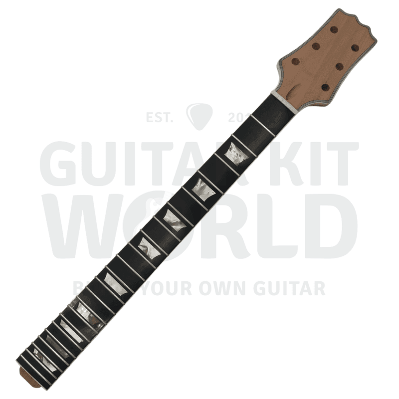 LP style Semi-Hollow Guitar Kit with Trapezoid Pearl White Inlays