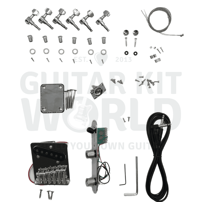 Mahogany TE Guitar Kit w/ Mahogany Neck, Ebony Fretboard