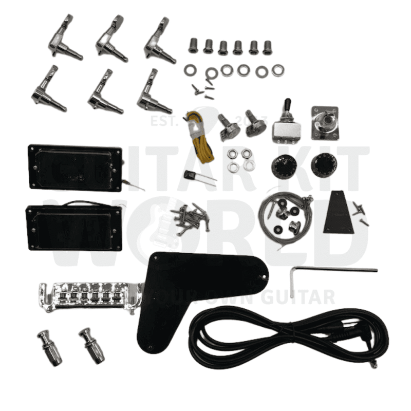 PR Guitar Kit w/ Quilted Maple Veneer, Mother of Pearl Inlays