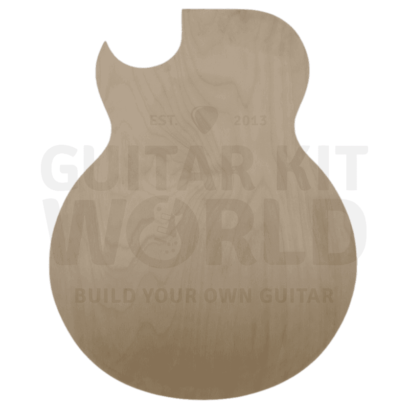 Rosewood Fretboard E175 Hollow Body Guitar Kit with Flamed Maple Veneer
