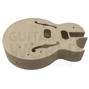 Rosewood Fretboard E175 Hollow Body Guitar Kit with Flamed Maple Veneer