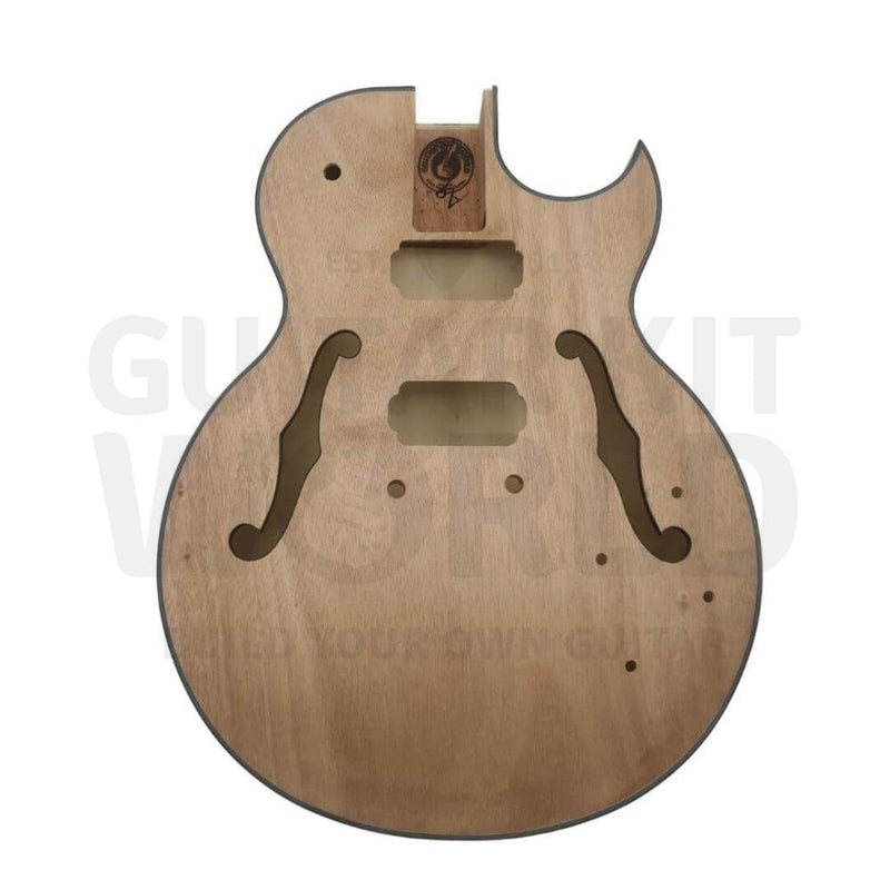 Semi-Acoustic E175 Guitar Kit w/ Mahogany Body & Neck, Ebony Fretboard