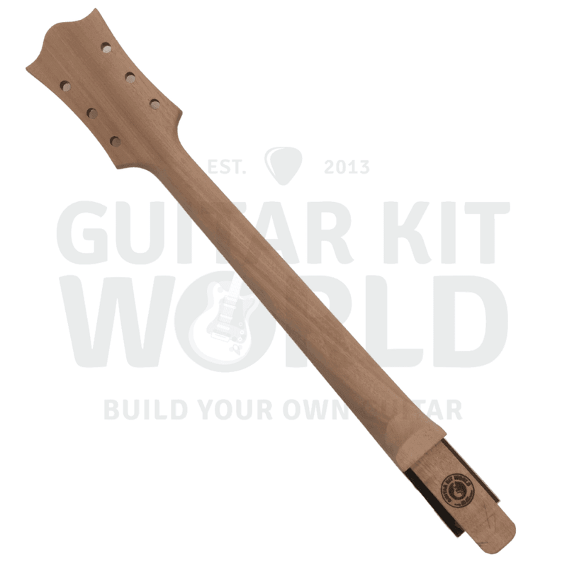 Semi-Hollow LP style kit w/ F-Holes, Spalted Maple Veneer, Trapezoid MOP Inlays, Ivory Binding