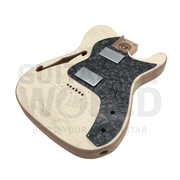 Semi-Hollow Mahogany TE Guitar Kit w/ Quilt Maple Veneer