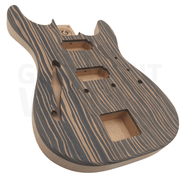 Semi-Hollow ST style guitar kit w/ Alder body, Zebra Body Top
