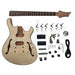 Semi-hollow Offset Body Guitar Kit with Quilted Maple Veneer - Guitar Kit World