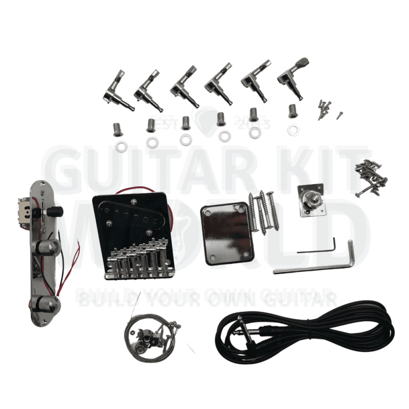 TE Guitar Kit w/ Spalted Maple Veneer, Maple Fretboard