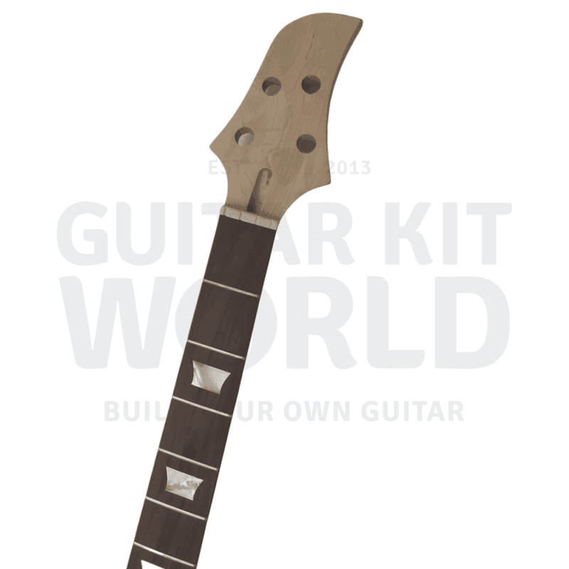 W Bass Guitar Kit with Mahogany Body Flamed Maple Top, Rosewood Fretboard