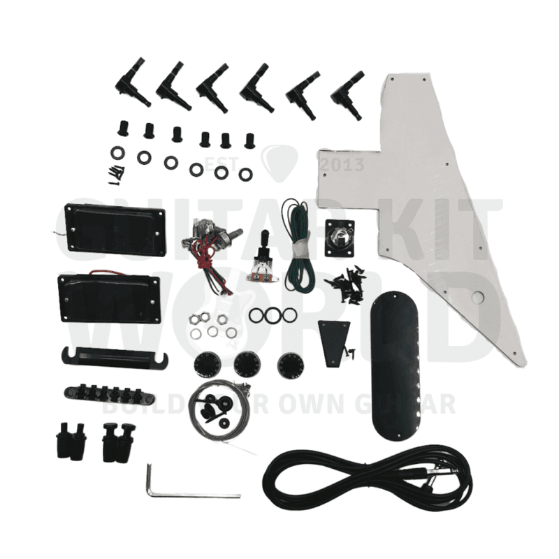 Zebrawood EXP Guitar Kit w/ White Pickguard